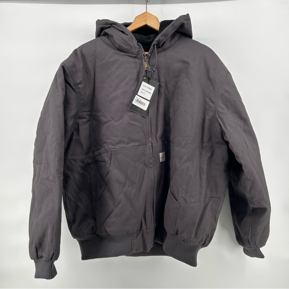 Men's Urban Outdoor Hooded Canvas Work Jacket Size XL Gray NWT‎